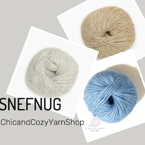Snefnug By CaMaRose Merino Alpaca Cotton Airy And Plump Yarn Worsted Weight Super Soft Yarn Gift Idea Perfect For Cardigans And Sweaters Available in many Colors