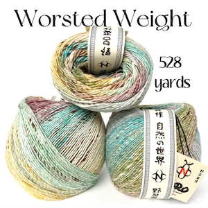 Noro Akari Yarn Luxurious Wool Silk Cotton Viscose Mohair Wool Idea Sweater Shawl Knit Blanket Cable Colorwork Vibrant Color Crochet Yarn