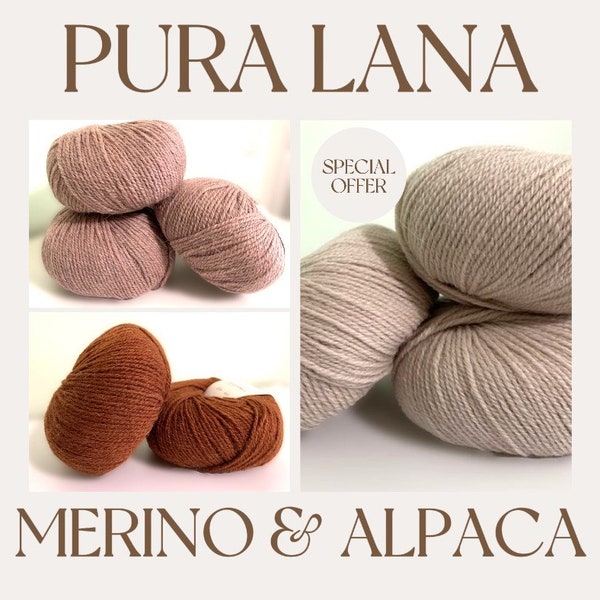 Merino wool Alpaca Pura Lana by Gepard 50% merino DK Weight 50 grams Recommended baby soft quality Bestseller eco-tex standard soft yarn