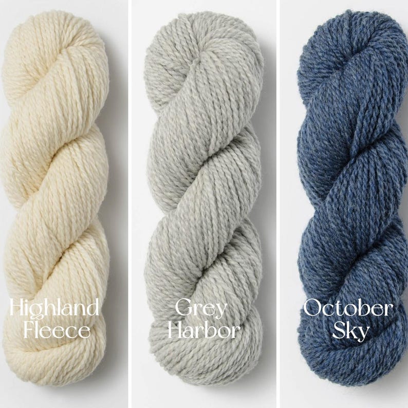 Soft Yarn Woolstok Worsted Yarn Blue Sky Fiber Quality Highland Wool Gift Idea Crochet Sweater Hat High Stitch Definition Cable Texture Knit