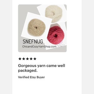 Snefnug By CaMaRose Merino Alpaca Cotton Airy And Plump Yarn Worsted Weight Super Soft Yarn Gift Idea Perfect For Cardigans And Sweaters Available in many Colors