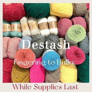 Destash Yarn Sale Fingering Sport Worsted Yarn for Knitting Crochet Gift for Crocheters Knitters Black White Pink Purple Beige Green Linen