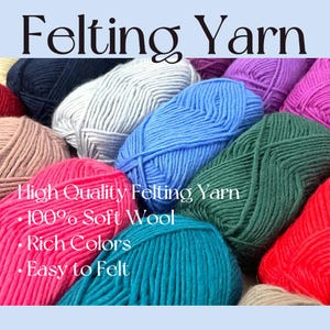 Yarn for Winter Sweater Jacket Handmade Gift Wool Felted Cat Bed Dog Mat Gift Idea Felt Soap Purse Ideal Ornament Slipper Felt Ball Coaster