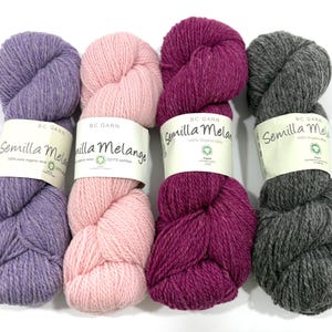 BC Garn Semilla Melange Heathered Yarn Airy Soft Lofty Sweater colorwork Blanket Natural Fiber Stitch Definition Woolen-spun GOTS certified