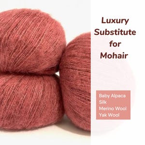 Mohair Substitute Yarn Baby Alpaca Silk Merino Wool Yak Lace Best Alternative for Mohair by Holst Garn Lucia Gift for Sensitive Skin People