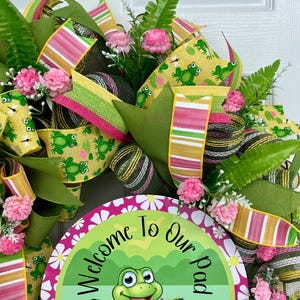 Summer Frog Wreath: Welcome to Our Pad Door Decor - Etsy