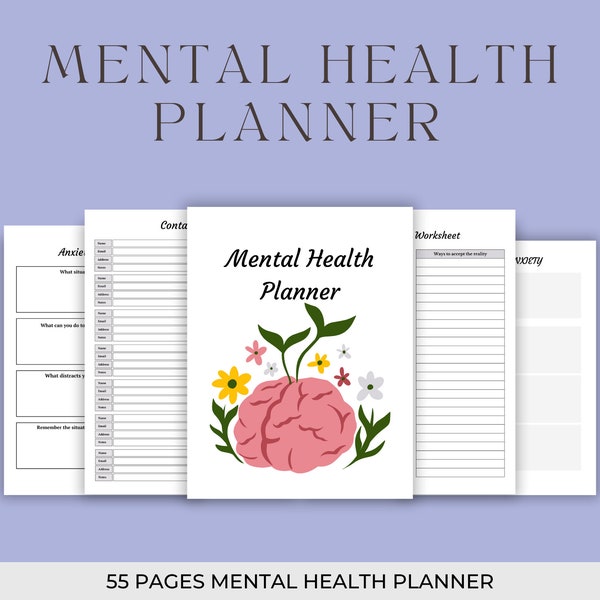 Mental Health Planner Etsy Mental Health Planner Etsy