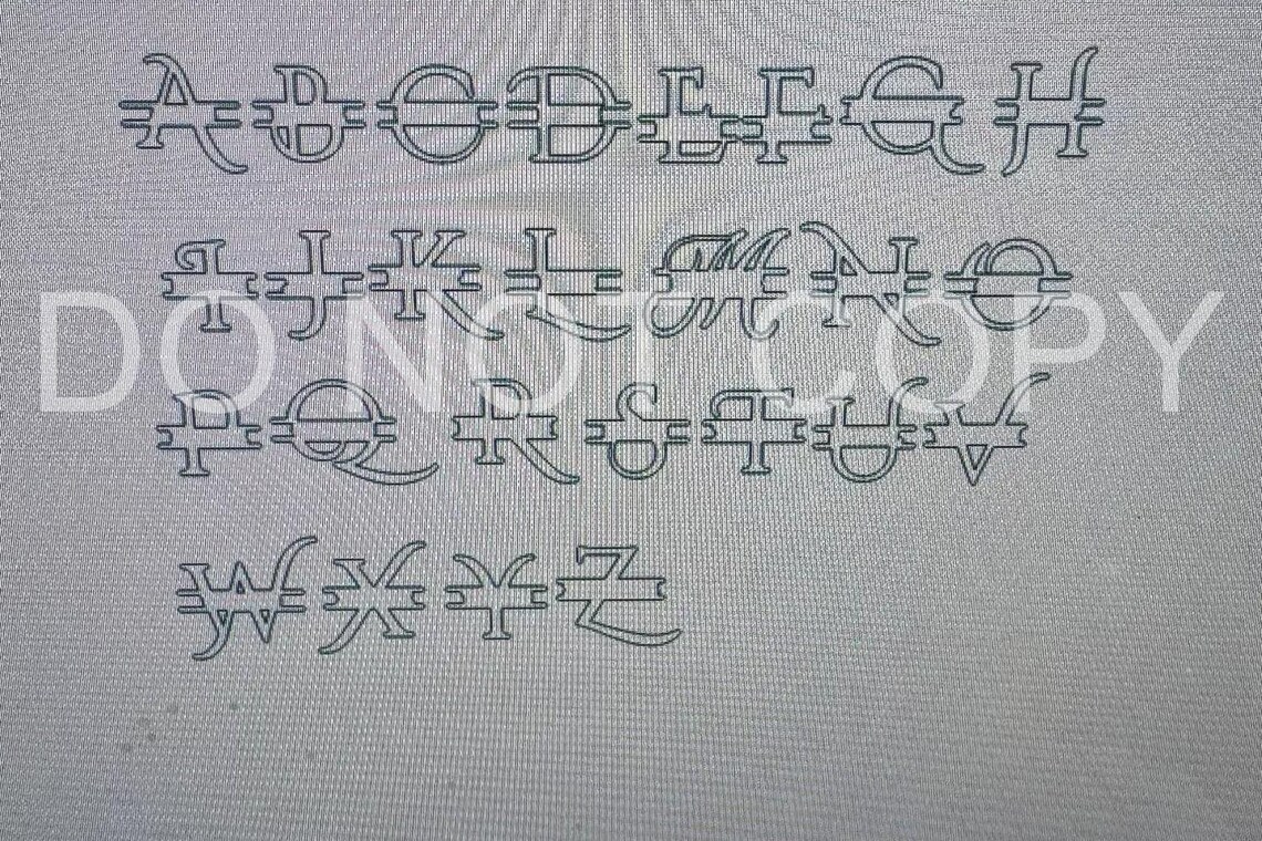 Monogram Letters Cutout SVG Files (digital File) - Etsy
