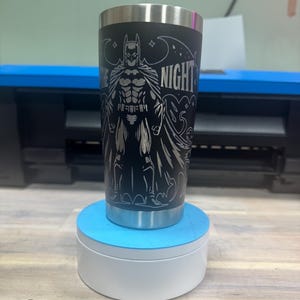 Superhero Tumbler, 20oz Laser Engraved Drinkware for Fans, Unique Gift for Comic Lovers