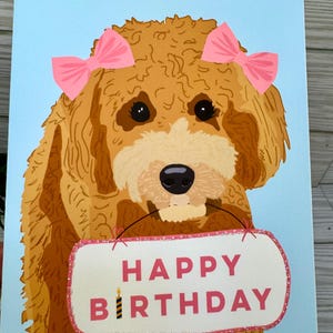 Doodle Hund Geburtstagskarte