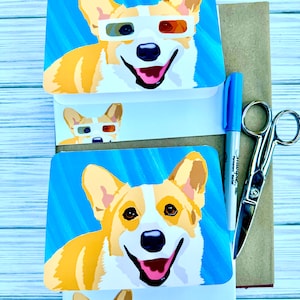 Tarjeta de Corgi, regalo para amantes de los Corgi, amantes de los perros o aficionados al cine