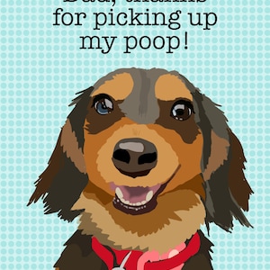Dackel Vatertagskarte: Poop Pick Up