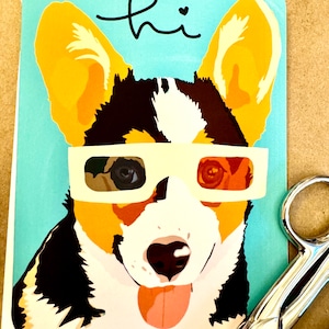 Tarjeta de Corgi, regalo para amantes de los Corgi, amantes de los perros o aficionados al cine