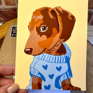 Carte teckel mignon