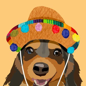 Dackel Karte Cinco de Mayo