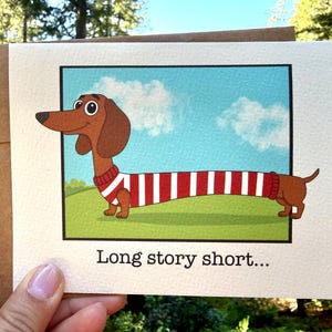 Dackel Karte/Notiz Karten: Long Story Short