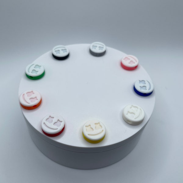 Marshmello Kandi Bead | White ,Red , Orange, Yellow, Green, Blue, Pink | Packs of 4, 11, 22, 33, or 55 Beads | Music Festival Charms