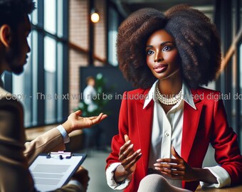 Arte digital: mujeres afroamericanas en entrevistas - Imágenes PNG para proyectos digitales
