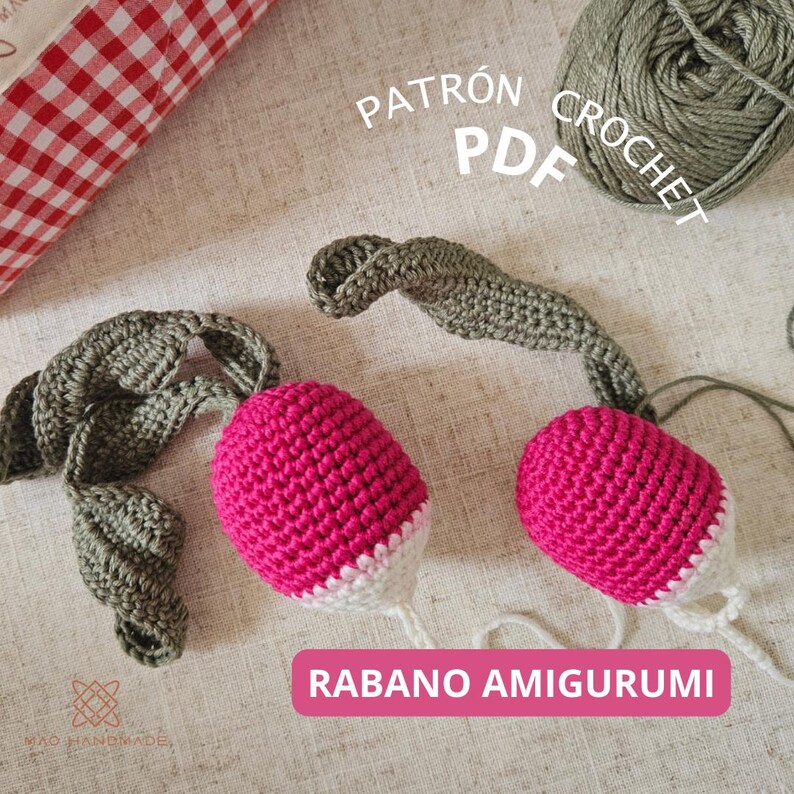 Crochet Raddish Radish Amigurumi Crochet Pattern | Beginner Friendly Vegetable Food Toy ...