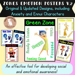 Carteles de las zonas de emociones V.2 - Personajes de Inside Out