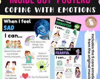 Inside Out-posters - Originele film - Omgaan met emoties - Emotionele regulatie