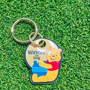 Disney Winnie the Pooh Pet Id Tag for Dogs and Cats Personalized w Your Pet s Name Number Etsy Mexico