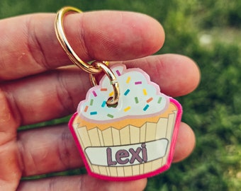Custom Cupcake-Shaped Dog Tag