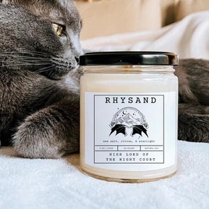 Rhysand Candle | ACOTAR, ACOMAF, Book Lover Candle, Book Scented Candle, Literary Candle, Book Inspired Candle, Book Candle Scent | Feysand