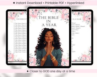 1-Year Bible Reading Plan: Christian Scripture Study (Digital & Printable)