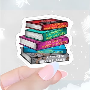 ACOTAR Book Stack Sticker, Sarah J Maas, Stickers for Book Lovers, ACOMAF, A Court of Thorns and Roses, A Court of Mist and Fury