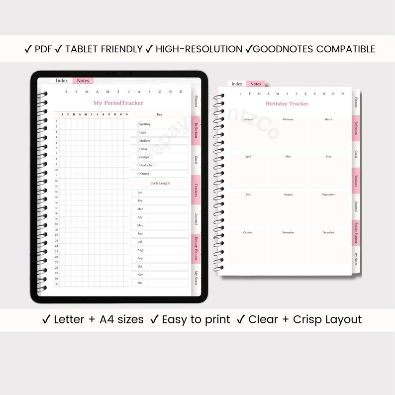 Glow Up Planner: Digital Self-Improvement Journal (Printable PDF) image 5