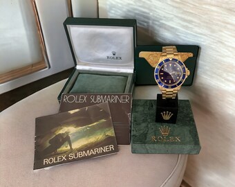 Rolex Submariner Gold 18 Kt / Purple Dial