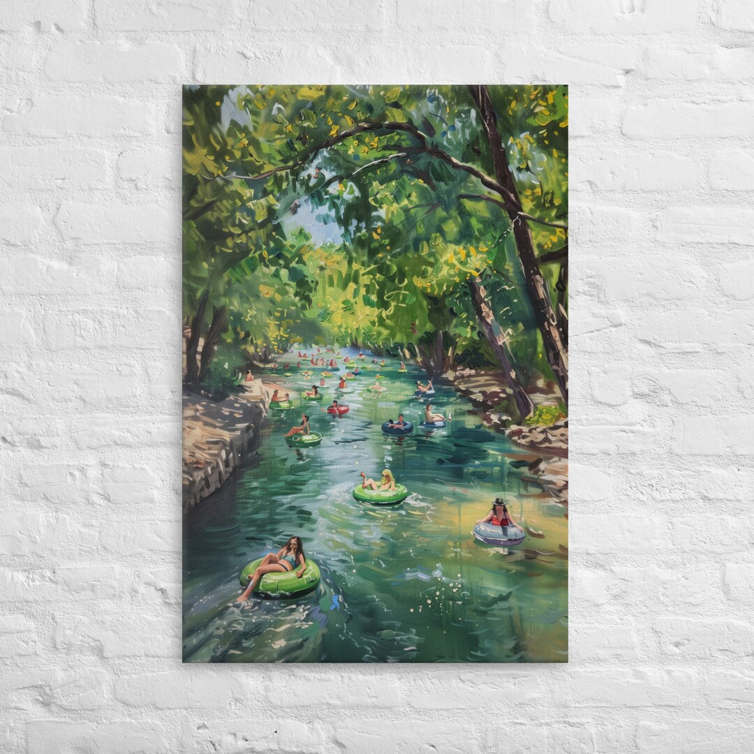Riverside Escapades: Serene Tube Floating Art Collection - Etsy