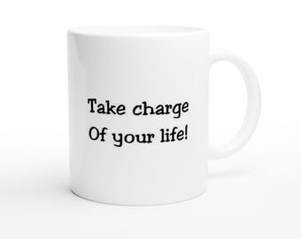 Empowering Strength & Courage Mug: Inspirational Quote for Motivation, Perseverance - Unique Coworker Gift