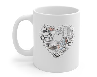 Teachers Heart - Teacher Appreciation Gift - Coffee Mug - Teacher Appreciation Week - End of School Year Gift - Inspirational Mug - Teacup