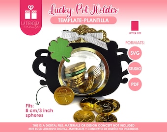 St Patrick's Pot of Gold Candy Holder SVG Template