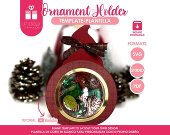 Ornament Holder Template for Christmas Baubles, Holiday Gifts & Decor (Digital Download)