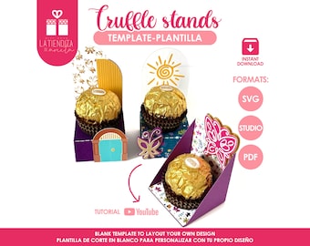 Truffle Holder Template: Candy bar Decoration (Digital Download)