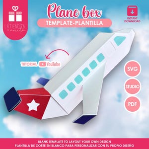 Plane Favor Box SVG Template, 3D Airplane Party Favor, DIY Plane Box for Aviation Birthday Decoration, Pilot Themed Party Ideas