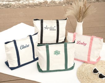 Custom Canvas Tote Bag,Personalised LOGO tote bag,name tote bag,bridesmaid gift bag,Personalized Gift,embroidered with initials custom tote