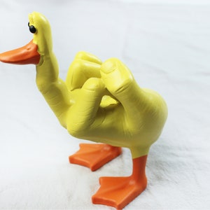 Middle finger duck statue duck you spoof middle finger desktop decoration resin crafts ornaments image 10