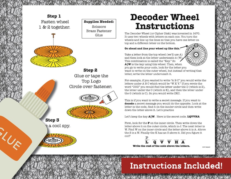 Decoder Spy Wheel | Spy Kit - Etsy