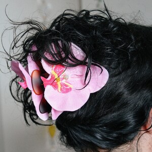 Flower Claw Clip Hair Accessory Orchid Flower Hair Clip Handmade Spring Summer Wedding Holiday image 1