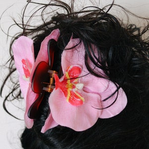 Flower Claw Clip Hair Accessory Orchid Flower Hair Clip Handmade Spring Summer Wedding Holiday image 9