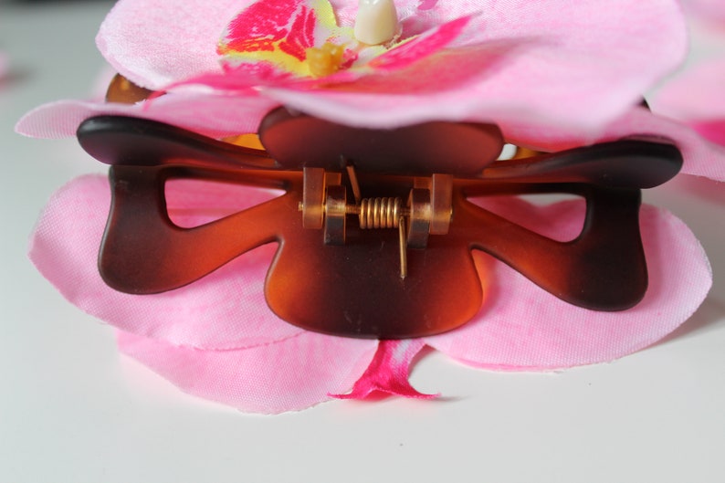 Flower Claw Clip Hair Accessory Orchid Flower Hair Clip Handmade Spring Summer Wedding Holiday image 6