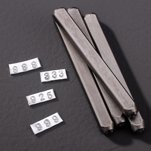 Juego de sellos de números del 0 al 8, sello de metal de 3 mm, 26 letras mayúsculas, herramientas para hacer punzones, joyería artística, herramientas para trabajar el metal, juego de sellos