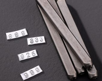 3mm Metal Stamping Set: Uppercase Letters, Numbers, Jewelry Marking, Metalwork Tools