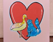 I LOVE YOU with all my heart | Handmade Greeting Card