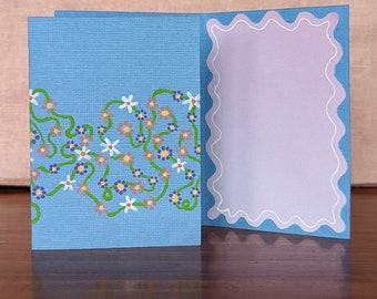 Pack of 2 Small Handmade Cards | Floral Design