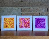 TRANSFORMATION [Pack of 3] | Watercolour Abstracts on Recycled Eco-friendly Card